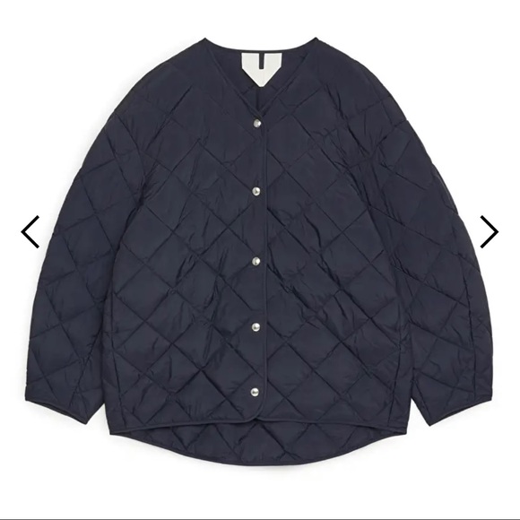 Arket | Jackets & Coats | Arket Quilted Jacket In Dark Blue | Poshmark